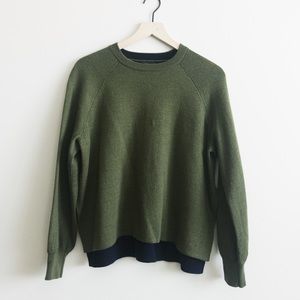 J. CREW Merino Wool Hi-Low Side Slit Sweater